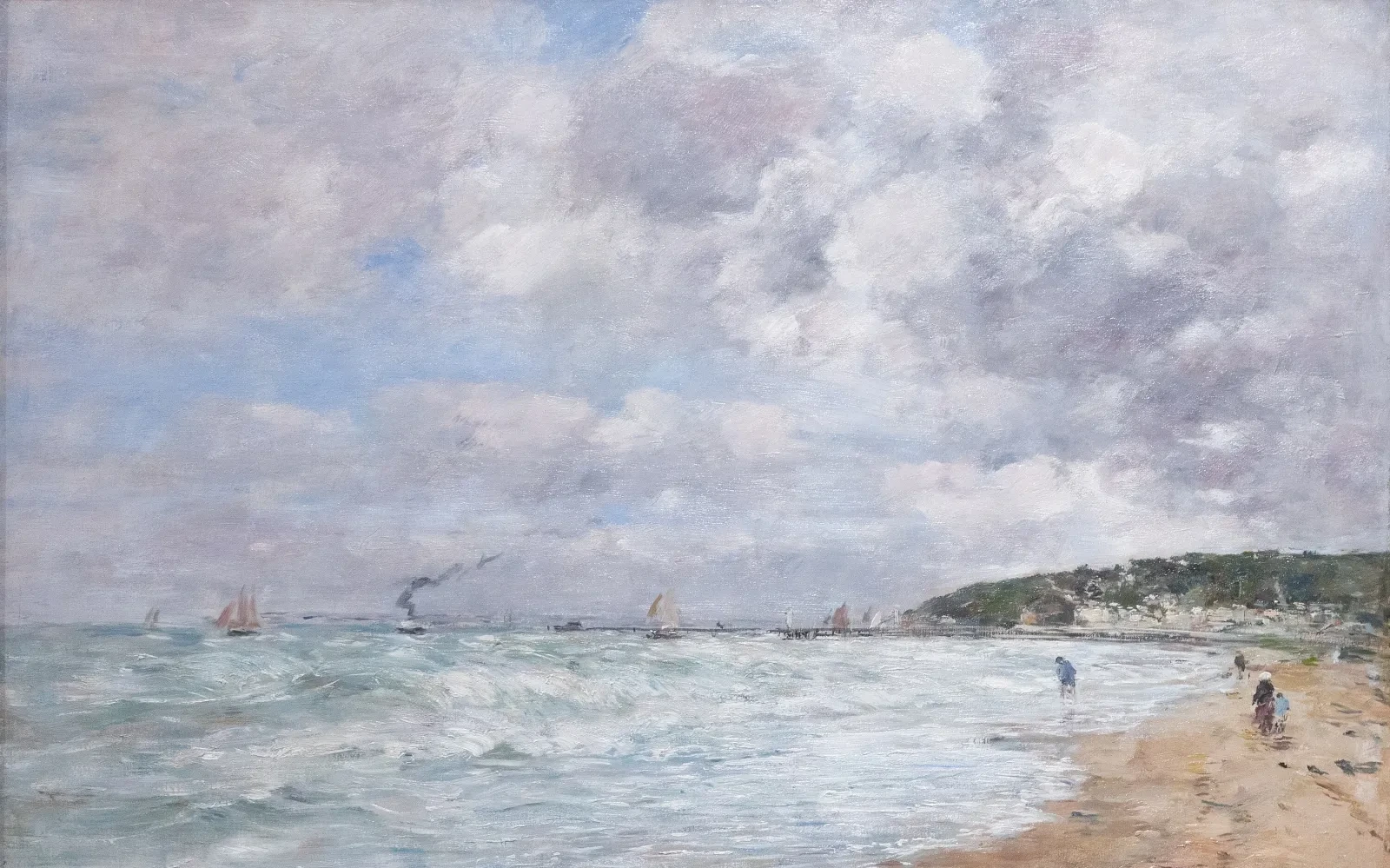 Le rivage de Trouville, Eugène Boudin