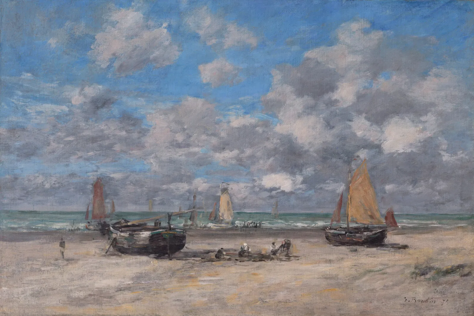 Low Tide at Scheveningen, Eugène Boudin