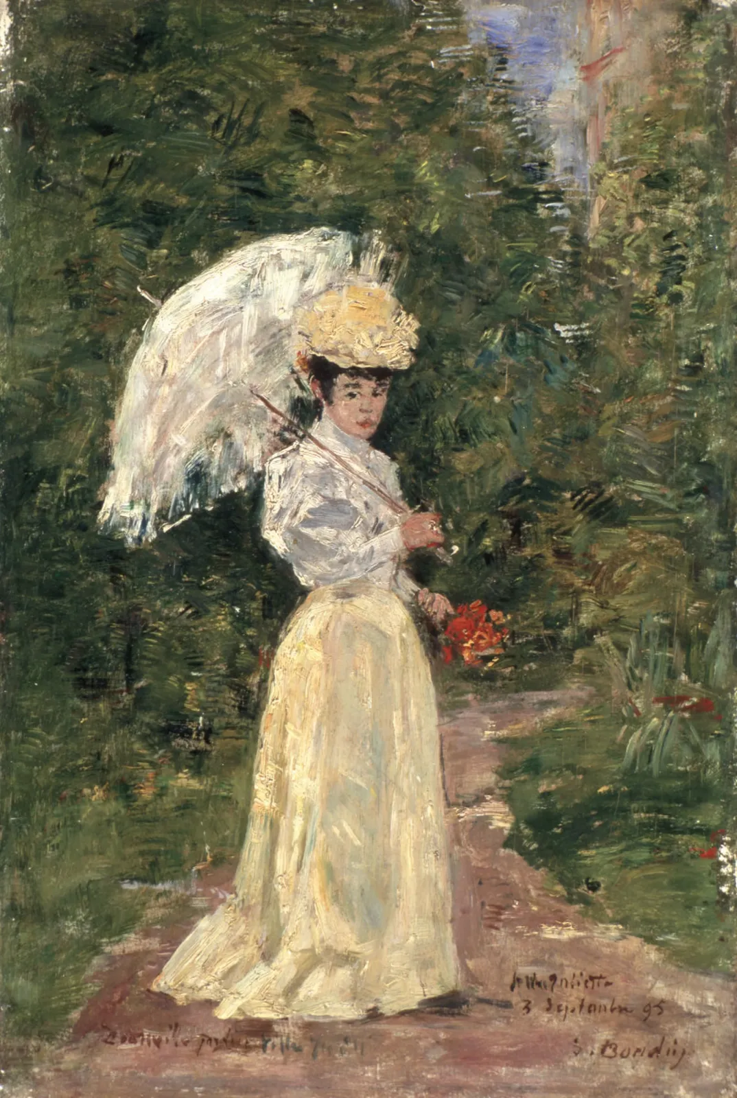 Madame Juliette dans le jardin, Eugène Boudin