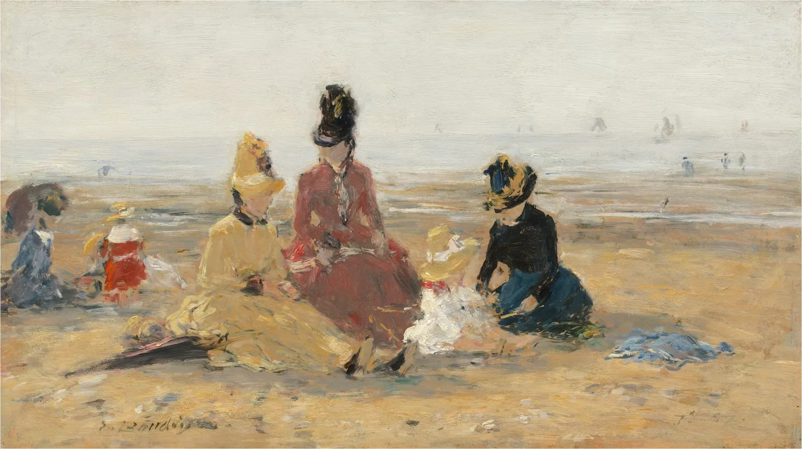 On the Beach, Trouville, Eugène Boudin