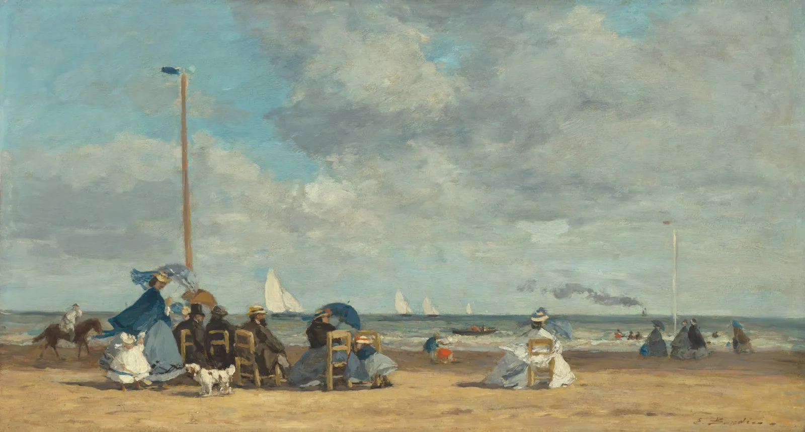 Plage à Trouville, Eugène Boudin