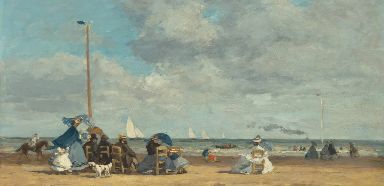 Plage à Trouville, Eugène Boudin