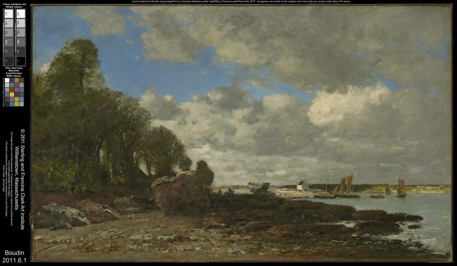 Plougastel. Le passage du bac, Eugène Boudin