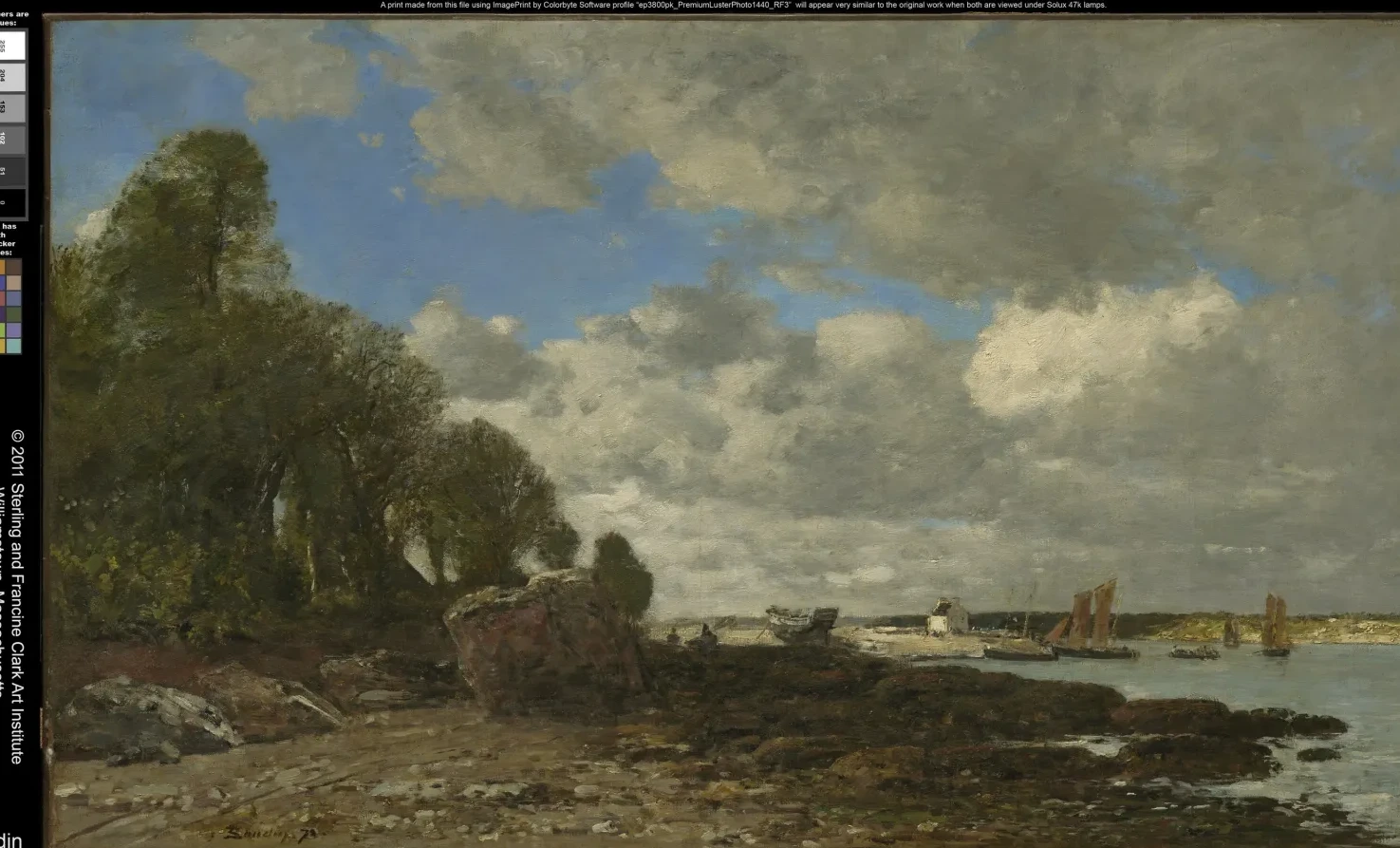 Plougastel. Le passage du bac, Eugène Boudin