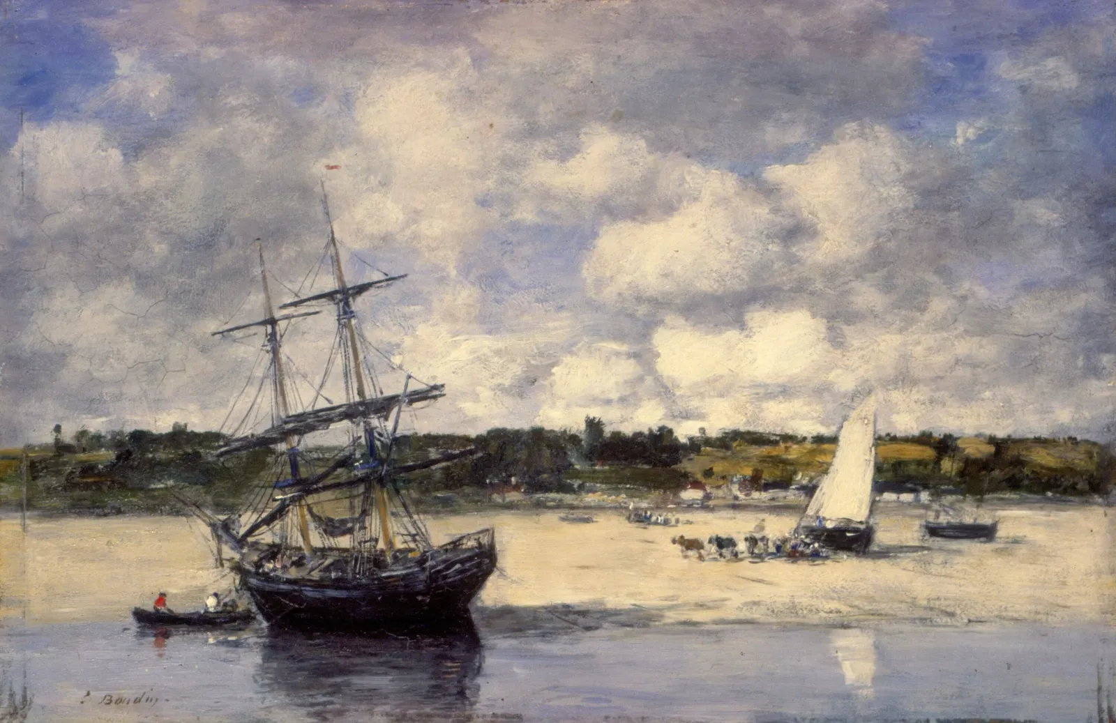 Portrieux - The coast at low tide, Eugène Boudin