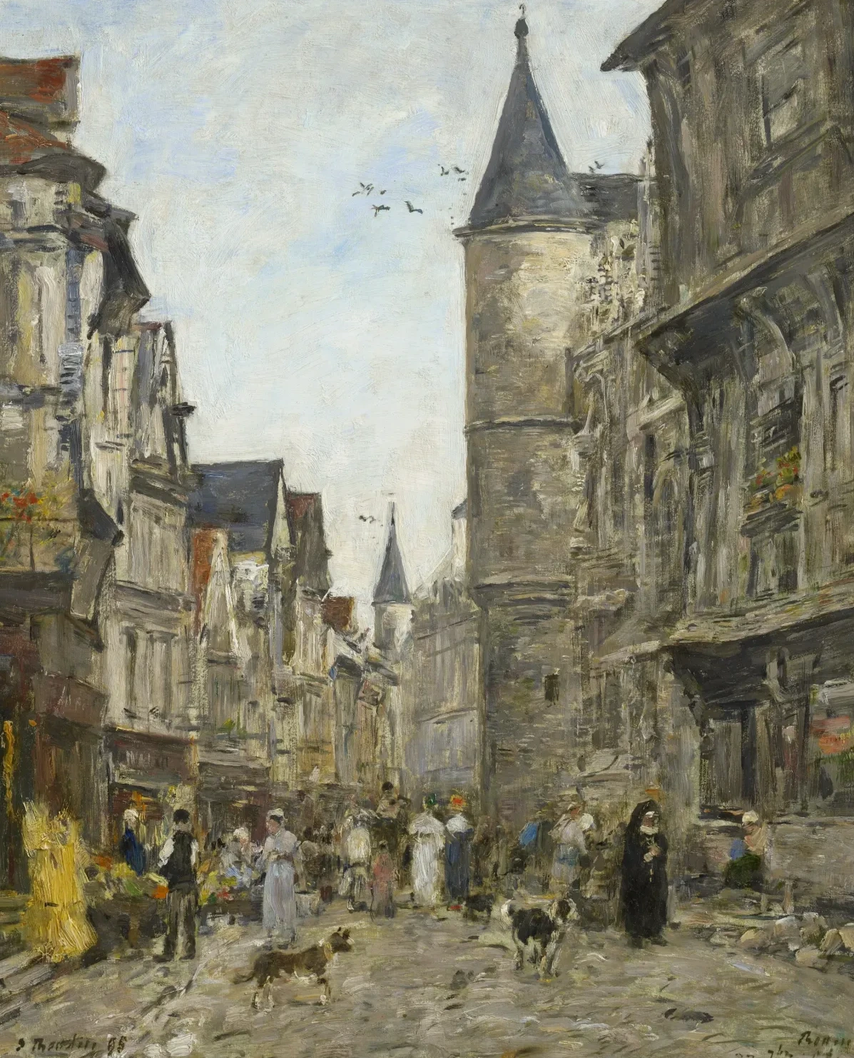 Rue Saint-Romain, Rouen, Eugène Boudin