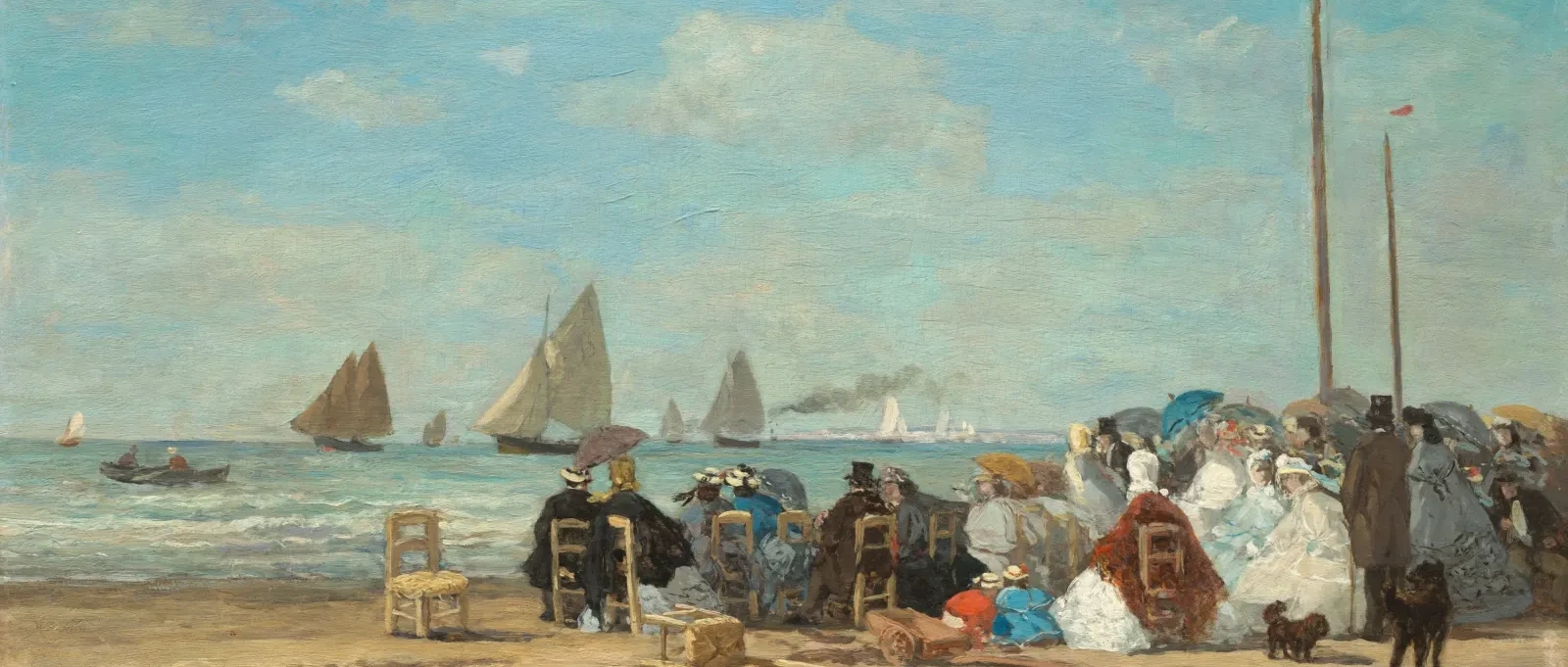Scène de plage à Trouville, Eugène Boudin