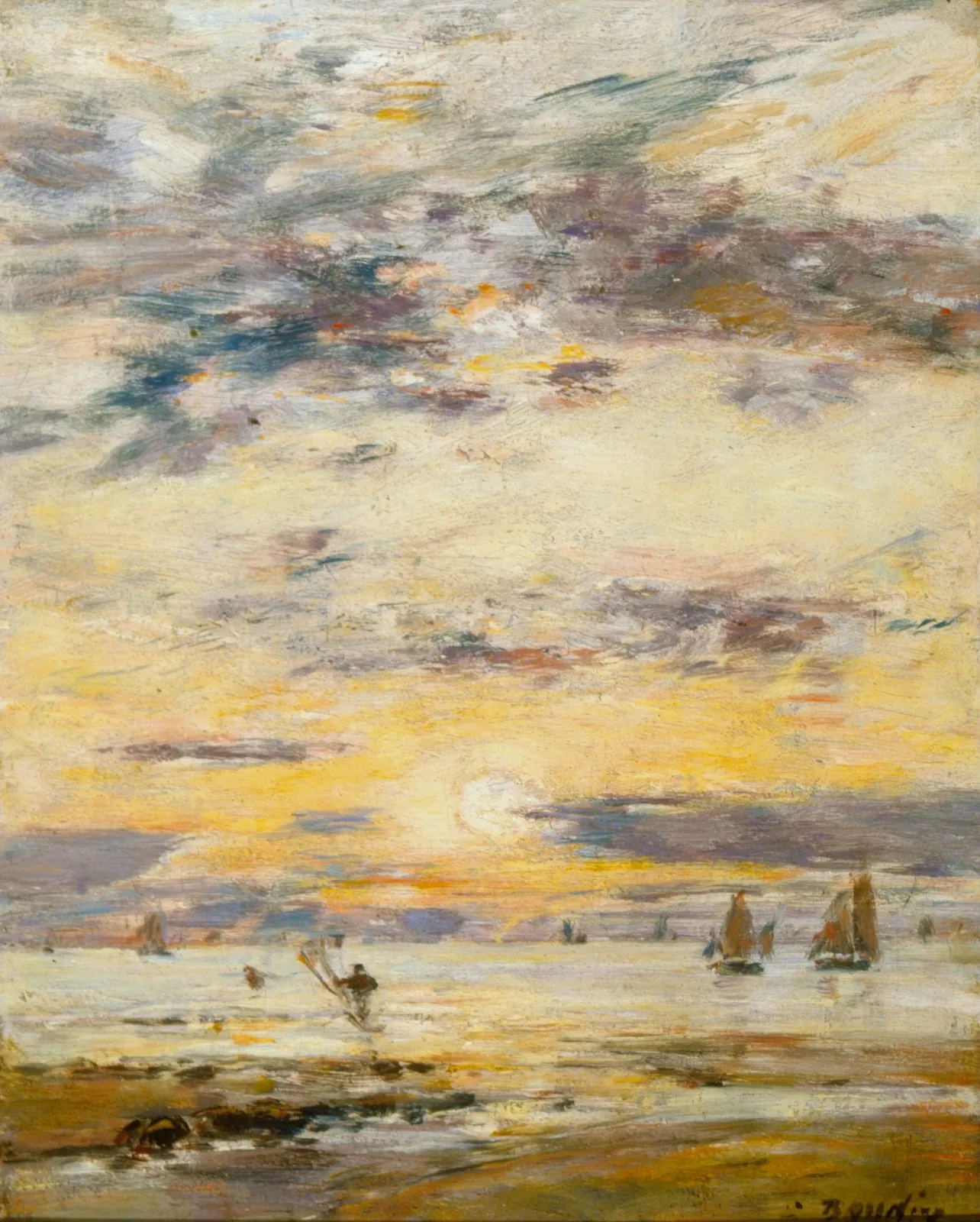Seascape - Sunset, Eugène Boudin