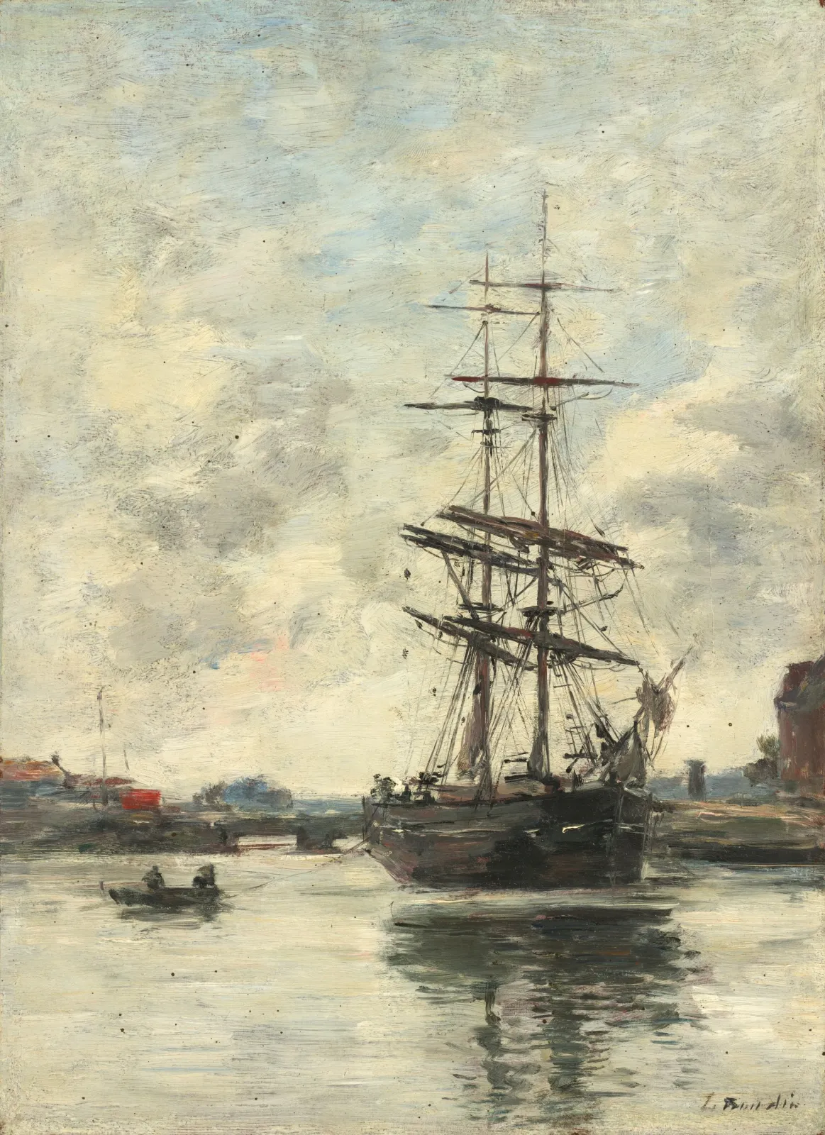 Ship on the Touques, Eugène Boudin