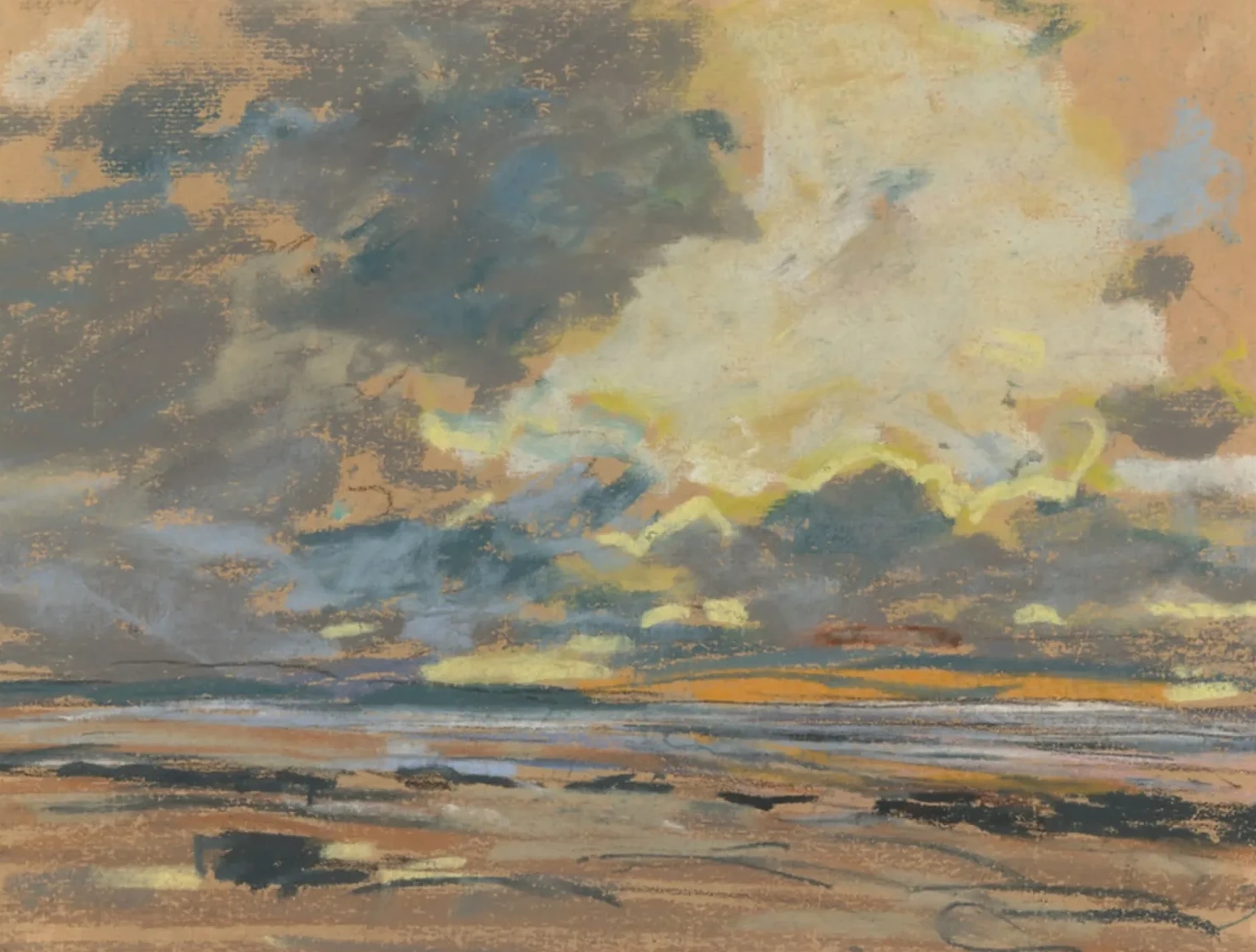 Soleil couchant ou ciel d'orage, Eugène Boudin