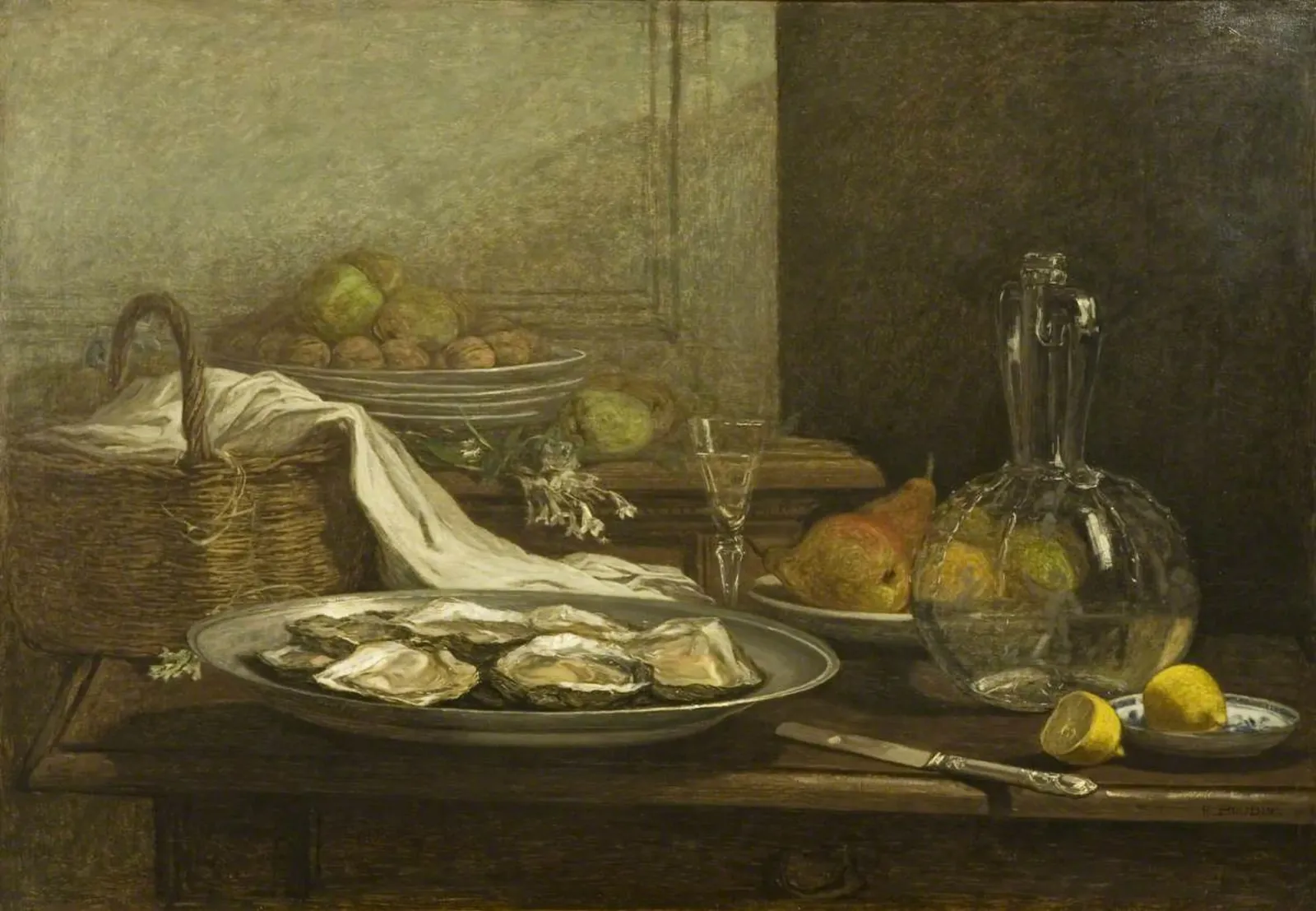 Still Life with Oysters, Eugène Boudin