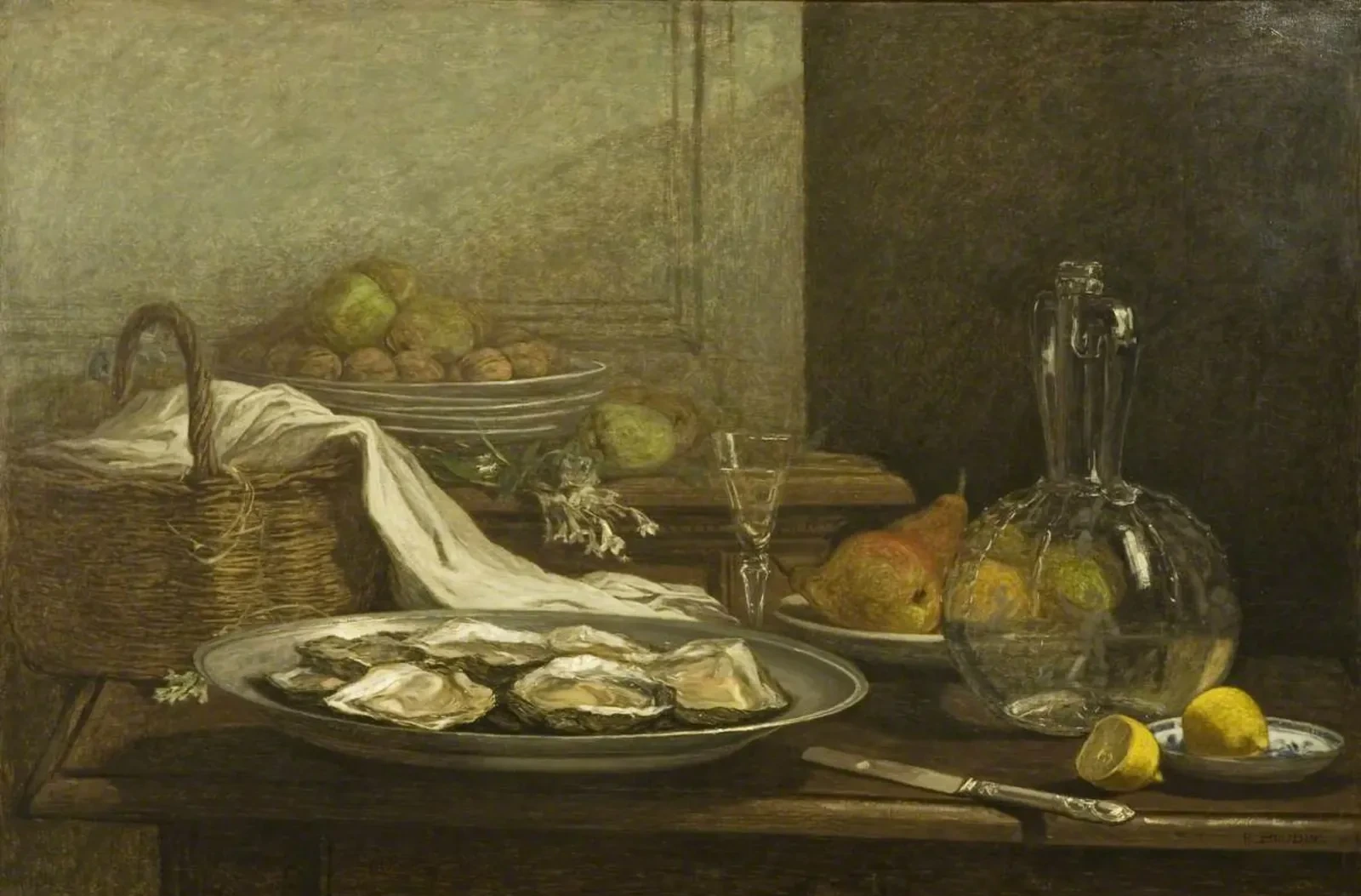Still Life with Oysters, Eugène Boudin