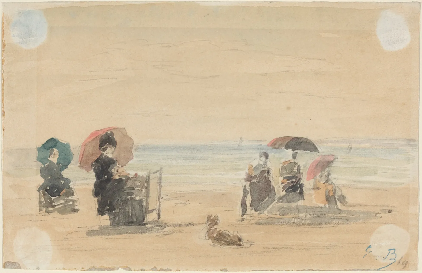 Sun-Shades, Trouville, Eugène Boudin