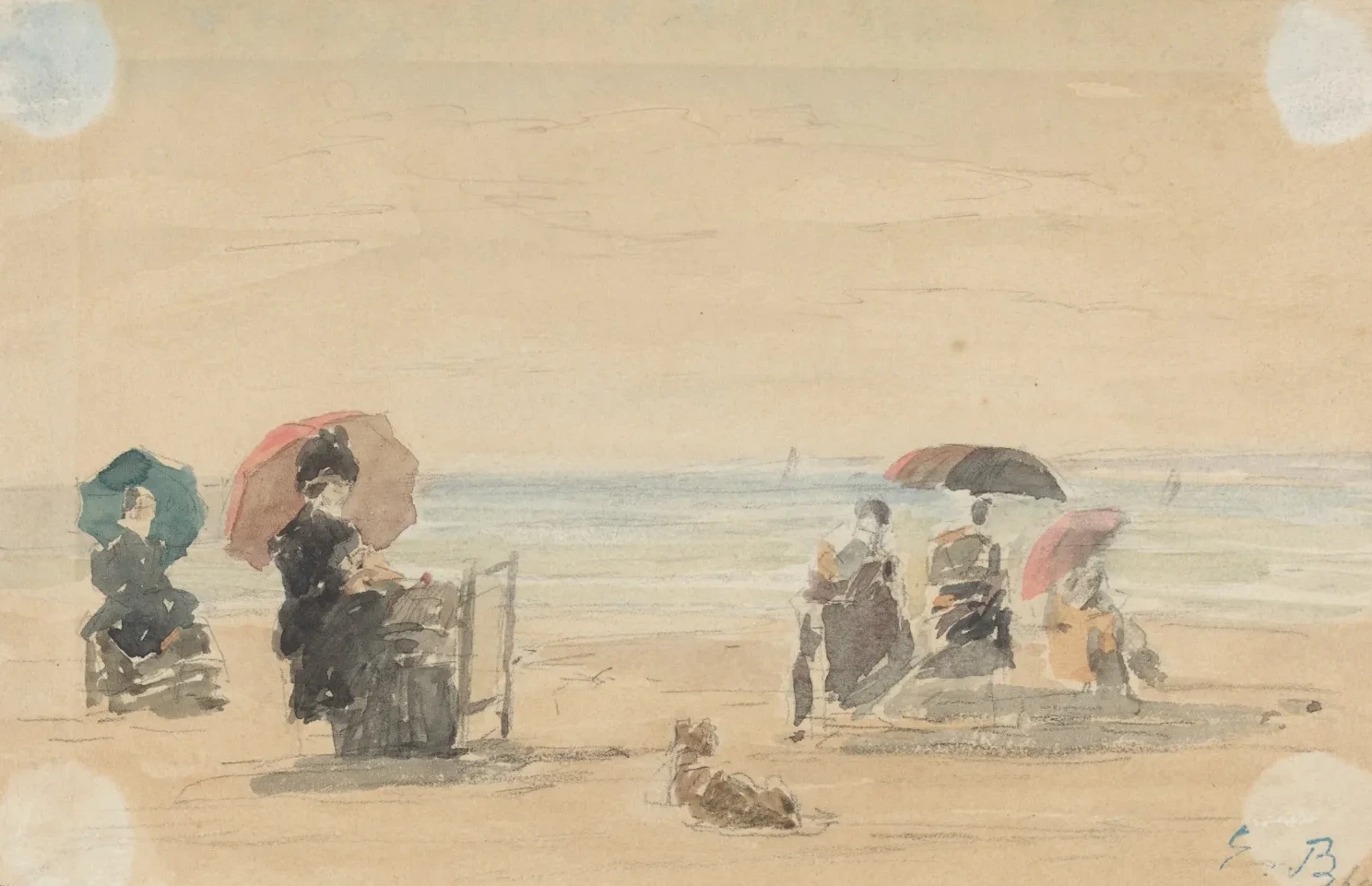 Sun-Shades, Trouville, Eugène Boudin