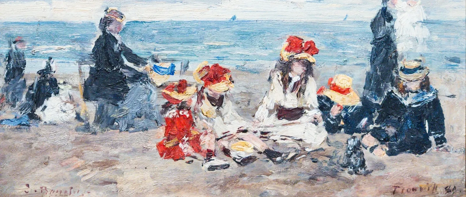 Sur la plage de Trouville, Eugène Boudin