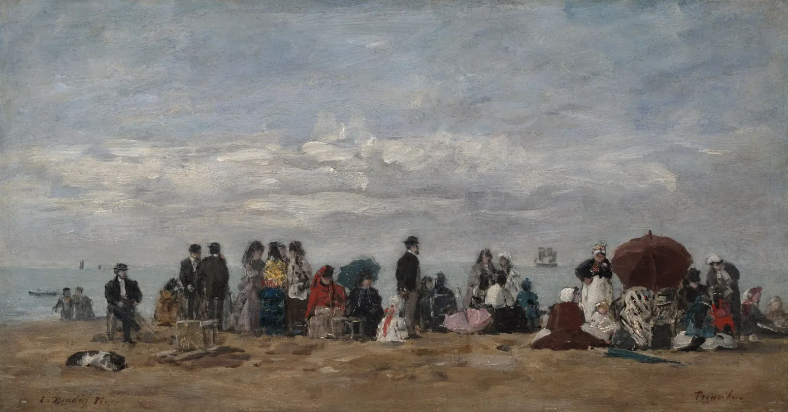 The Beach at Trouville, Eugène Boudin