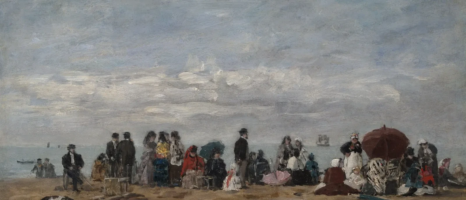 The Beach at Trouville, Eugène Boudin