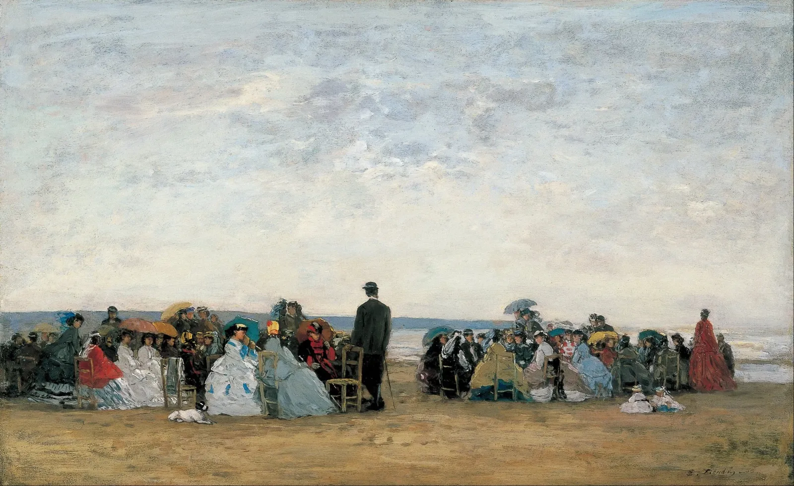 The Beach near Trouville, Eugène Boudin