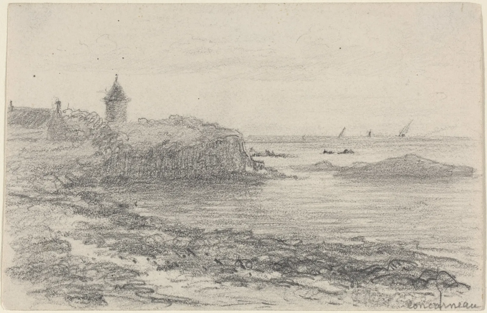 The Coast at Concarneau, Eugène Boudin