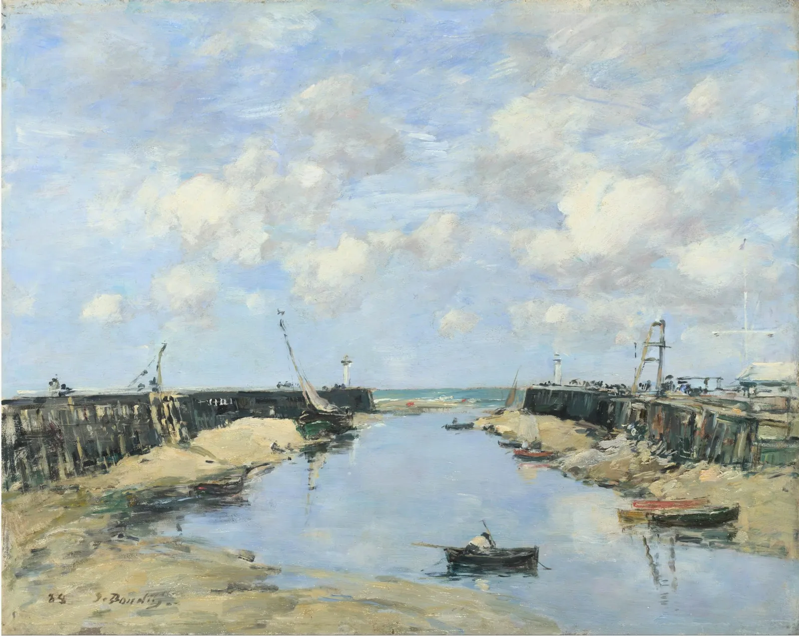 The Entrance to Trouville Harbour, Eugène Boudin