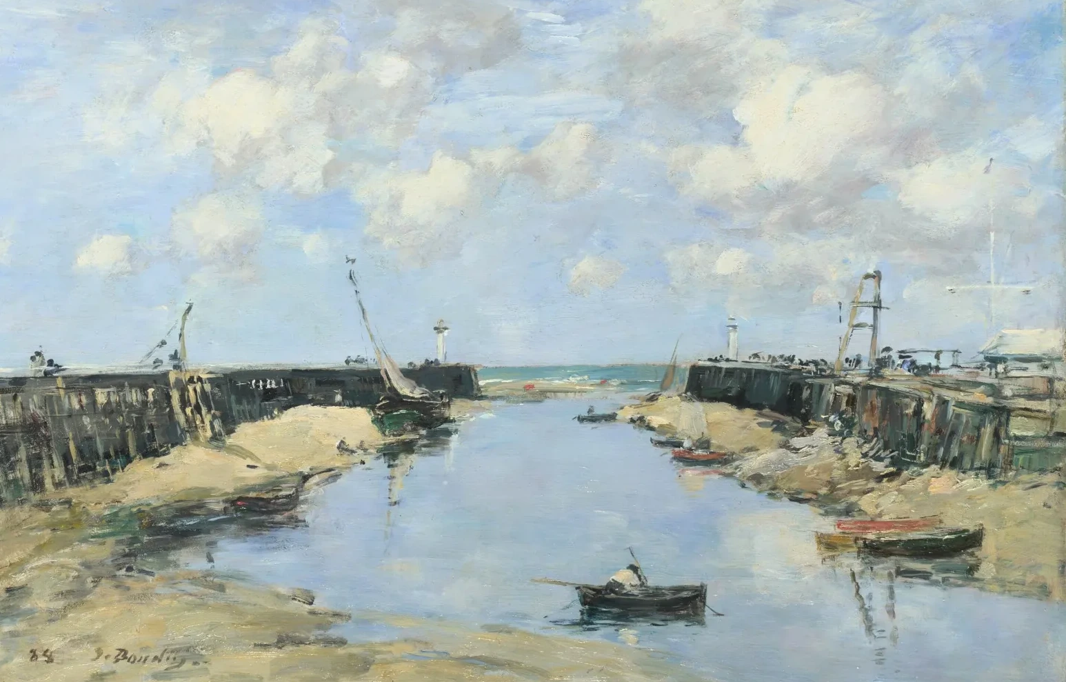 The Entrance to Trouville Harbour, Eugène Boudin