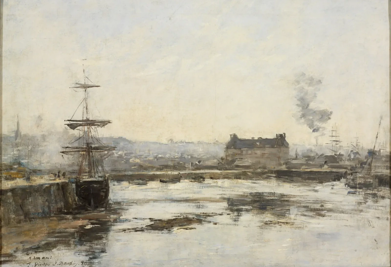 The Port at Trouville, Eugène Boudin