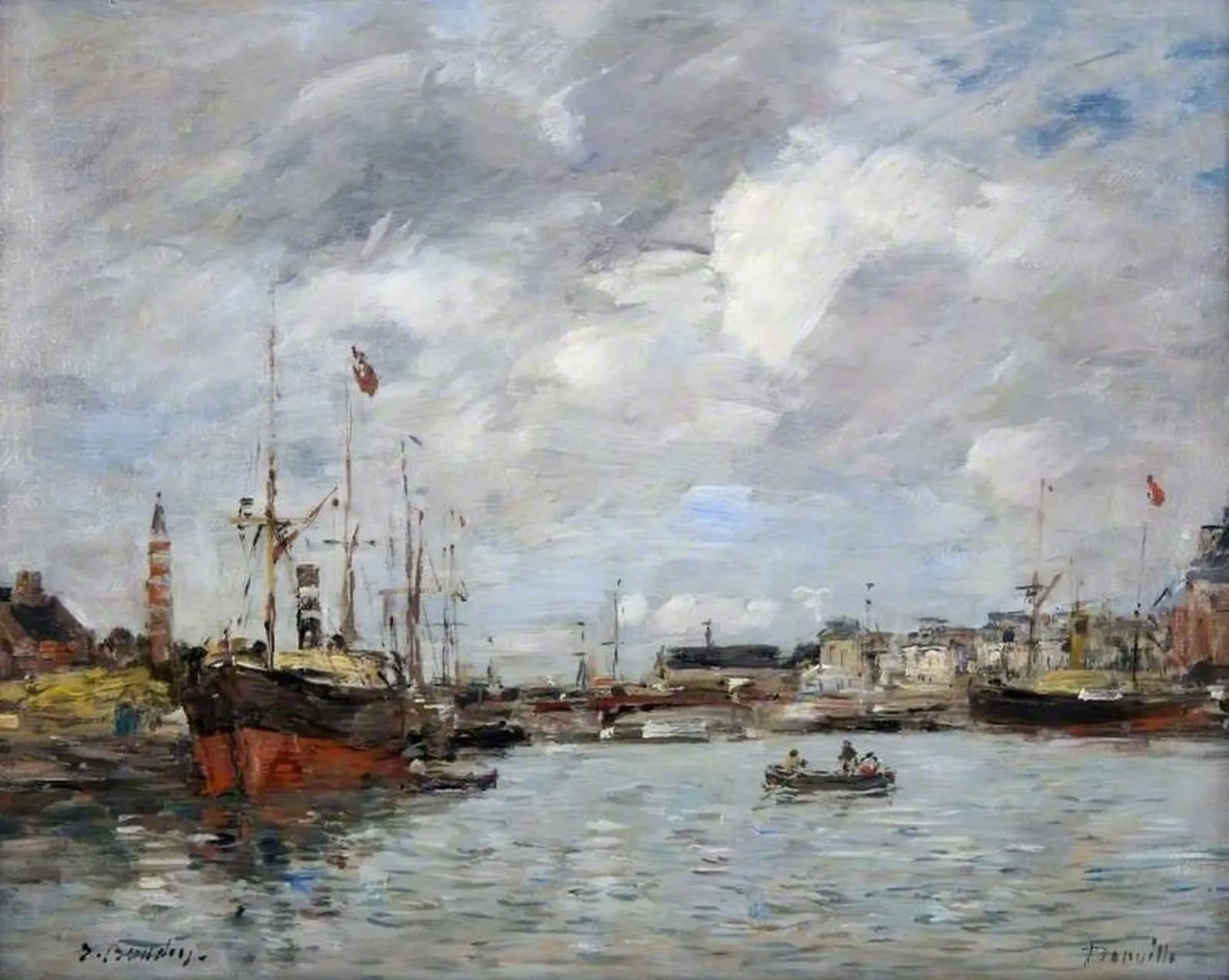 The Port of Trouville, Eugène Boudin