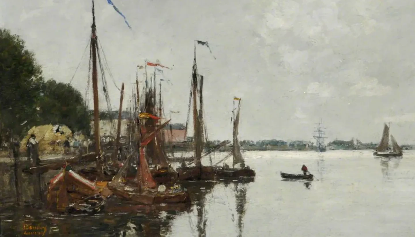 The Quay at Antwerp, Belgium, Eugène Boudin