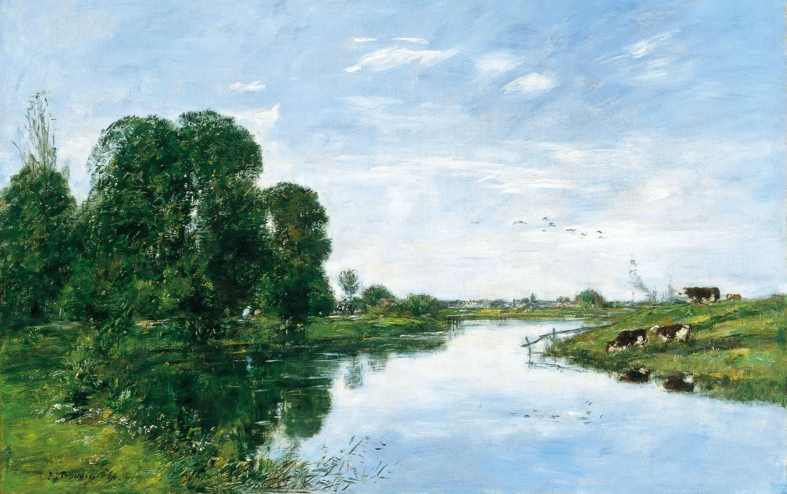 The River Touques at Saint-Arnoult, Eugène Boudin