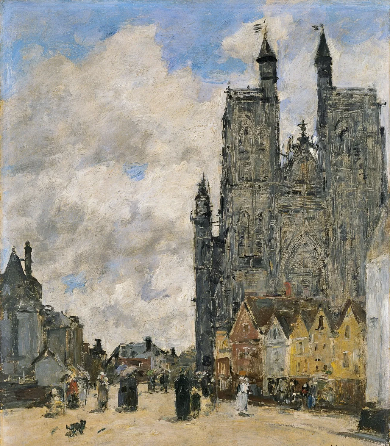 The Square of the Church of Saint Vulfran in Abbeville, Eugène Boudin