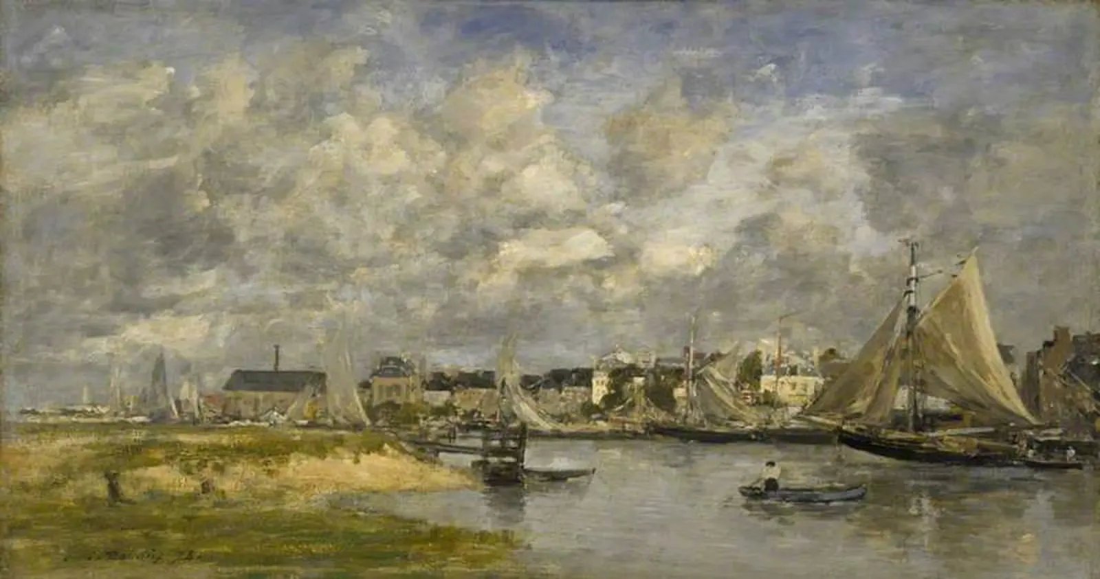 Trouville Harbour, Eugène Boudin
