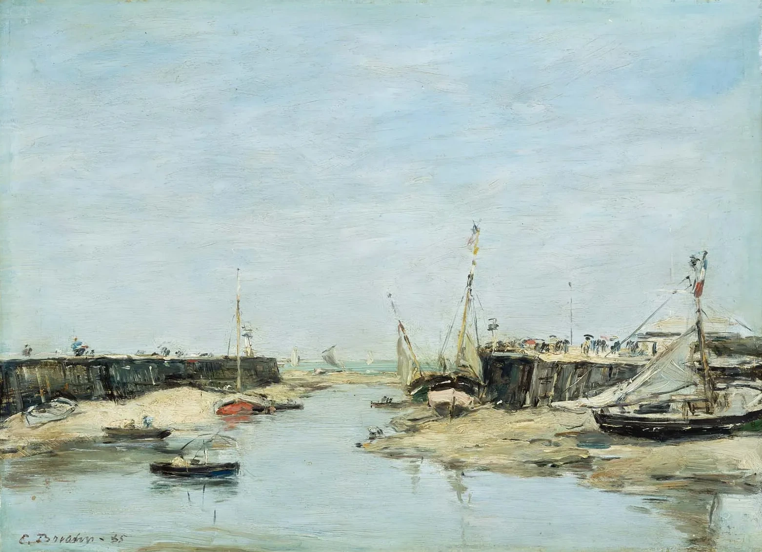 Trouville Les Jetees a Maree Basse, Eugène Boudin