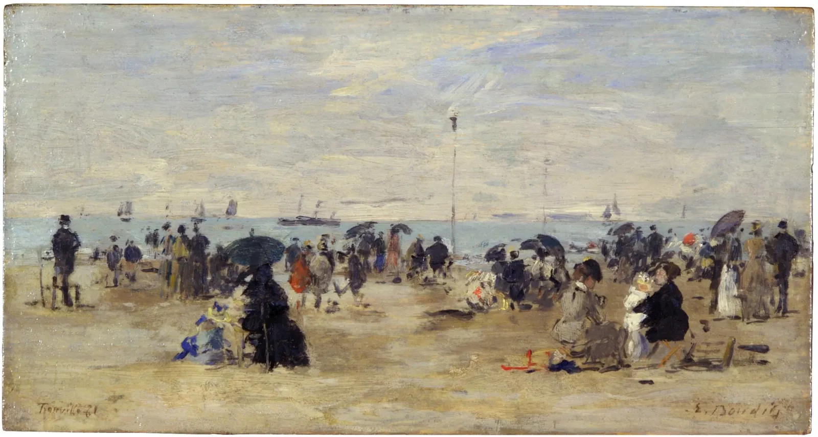 Trouville, scène de plage, Eugène Boudin