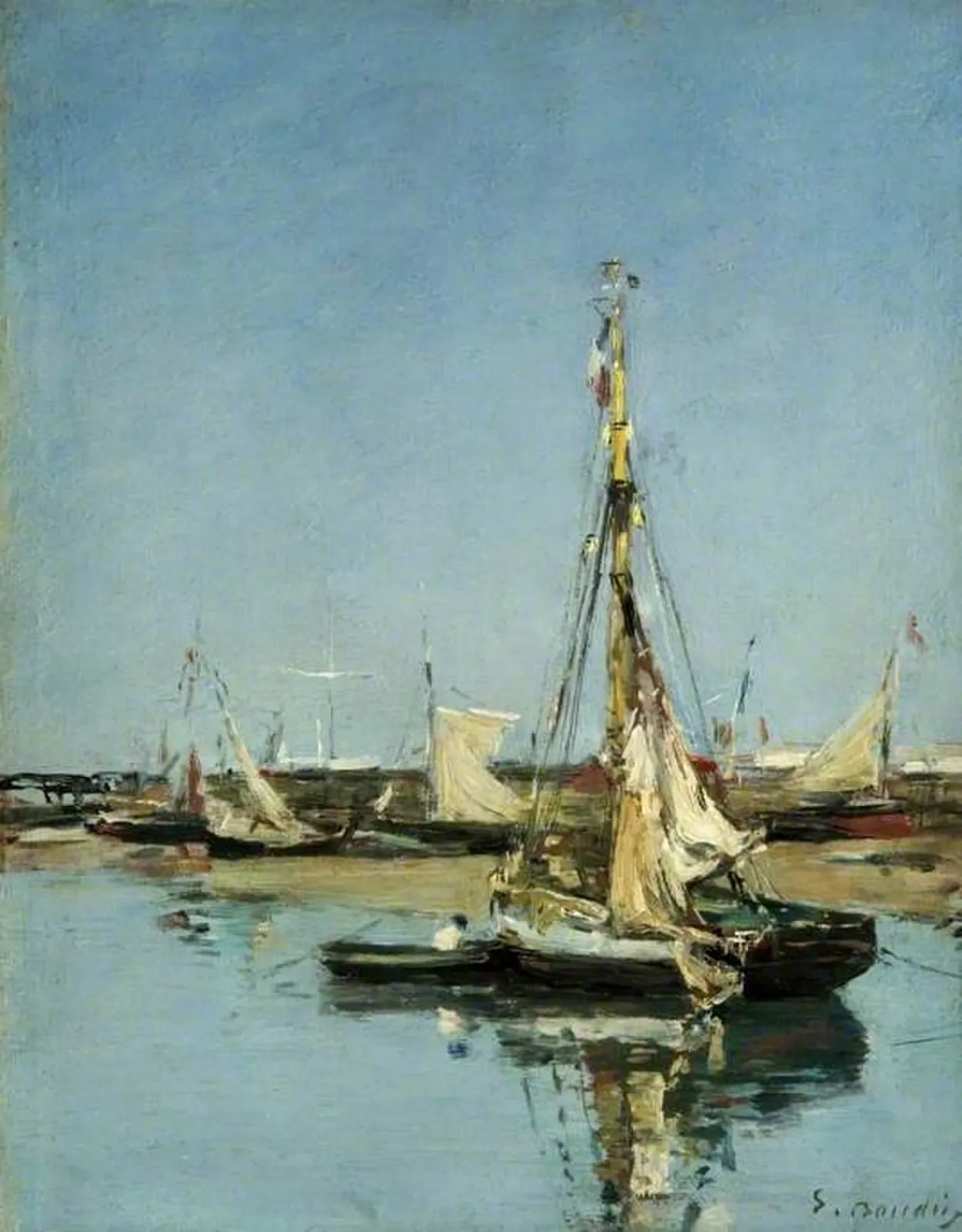 Trouville, the Jetties at Low Tide, Eugène Boudin