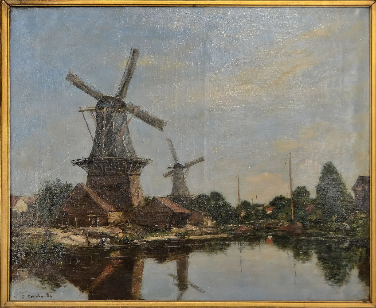 Un Moulin en Hollande, Eugène Boudin