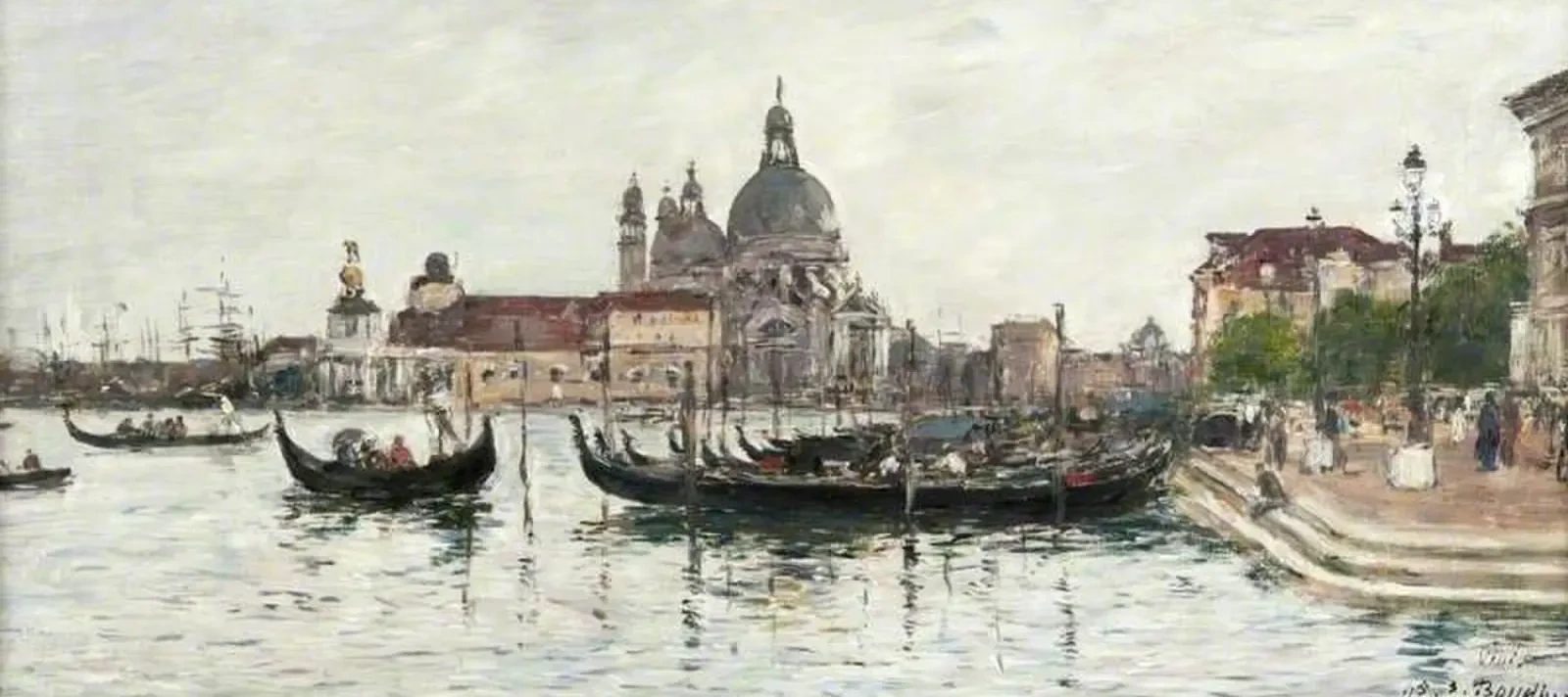 Venice: Santa Maria della Salute and the Dogana Seen from across the Grand Canal, Eugène Boudin