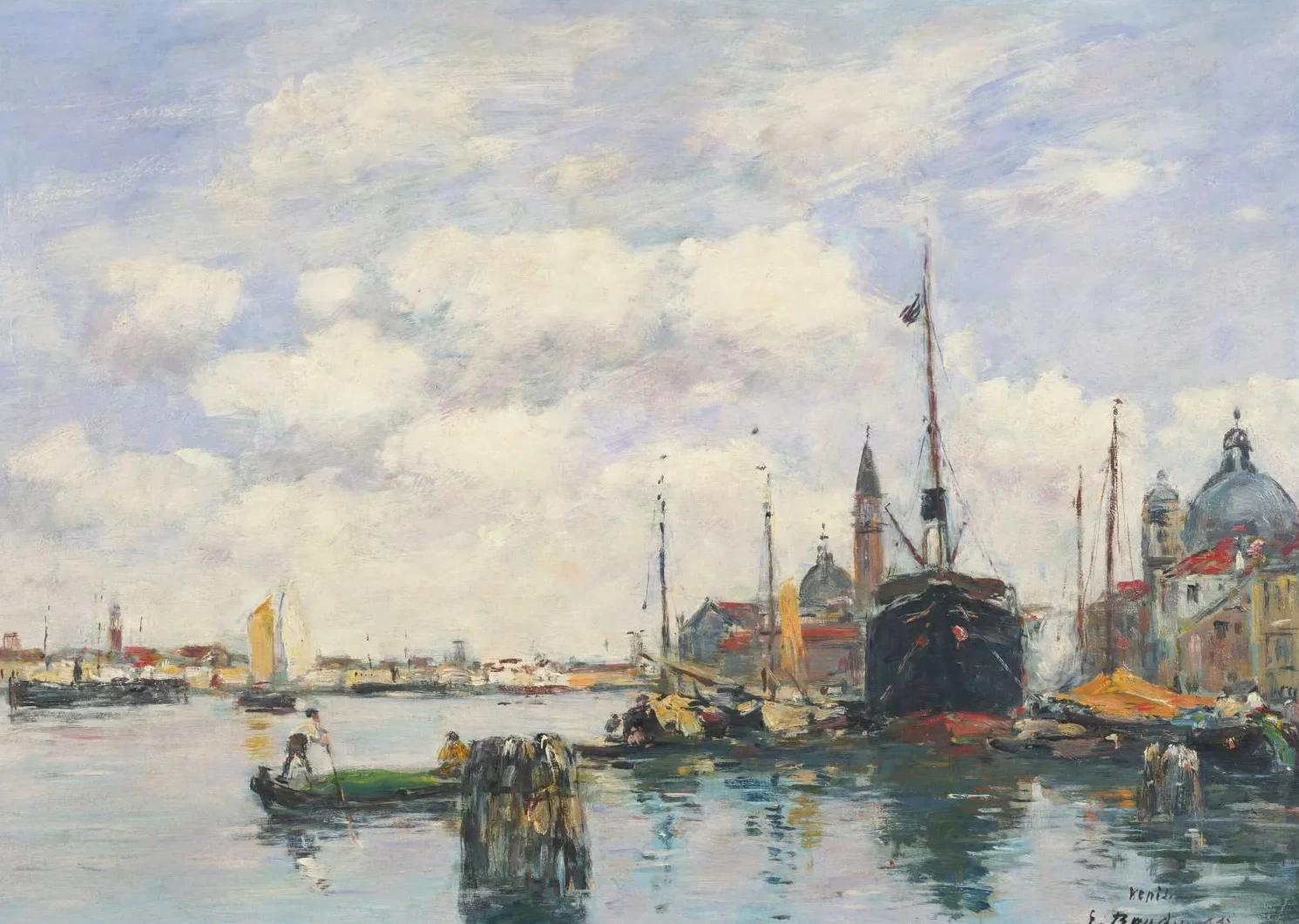 Venice–Seascape at the Giudecca, Eugène Boudin