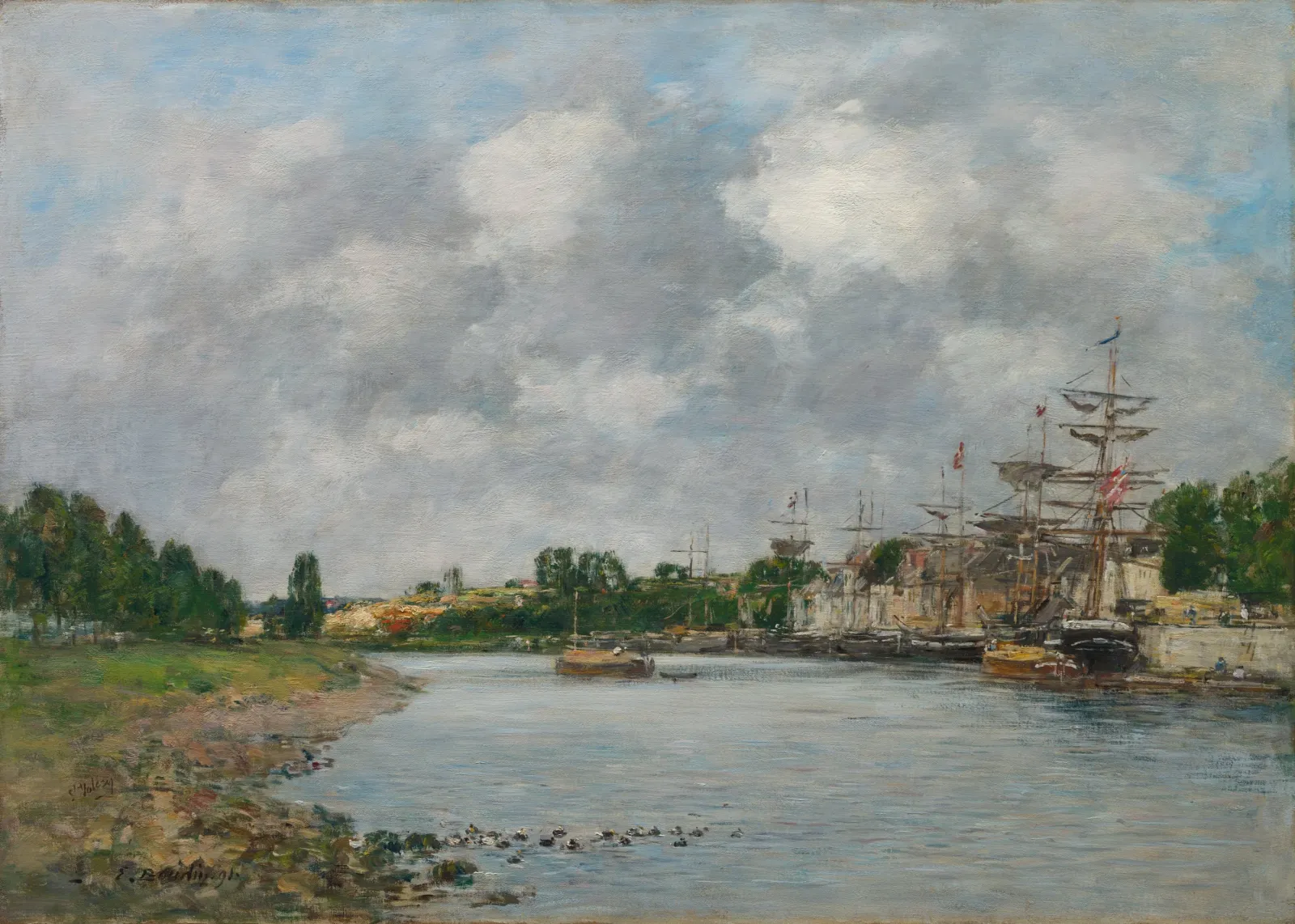 View of the Port of Saint-Valéry-sur-Somme, Eugène Boudin