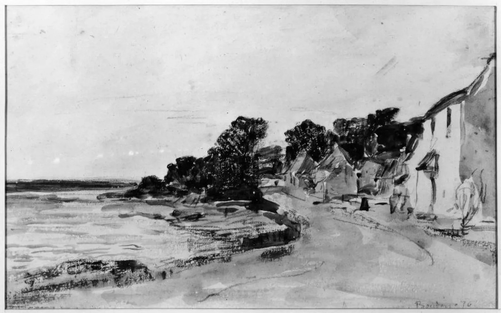 Village and Landscape, Eugène Boudin
