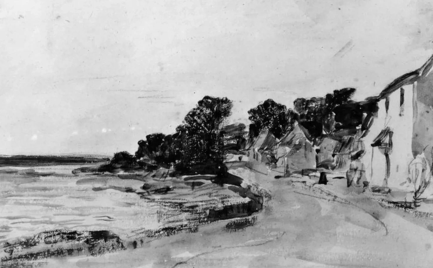 Village and Landscape, Eugène Boudin