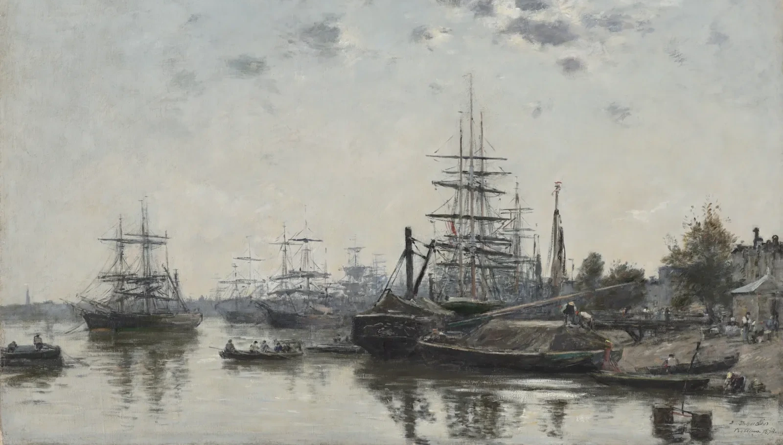 Vue de Bordeaux, du quai des Chartrons, Eugène Boudin
