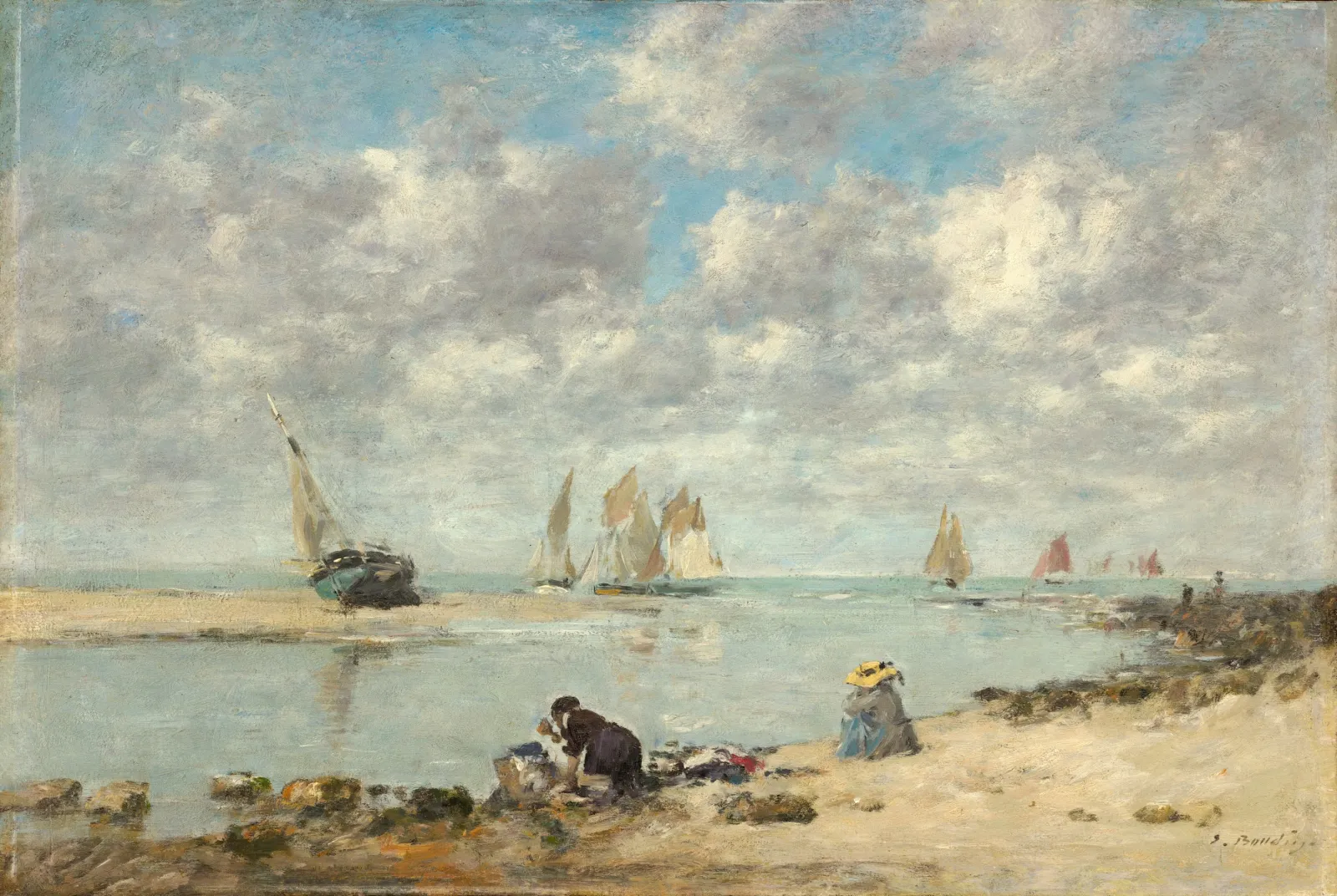Washerwoman near Trouville, Eugène Boudin