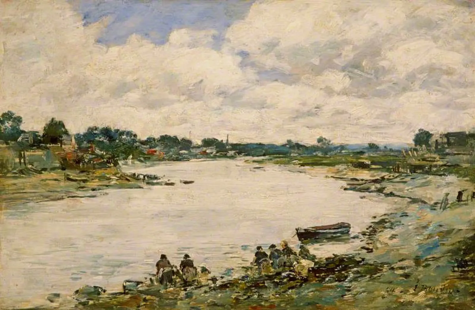 Washerwomen on the Banks of the Touques, Eugène Boudin