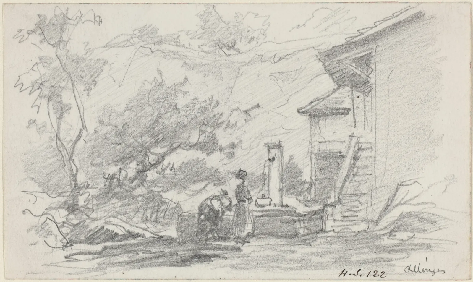 Women at a Well, Allinges, Eugène Boudin