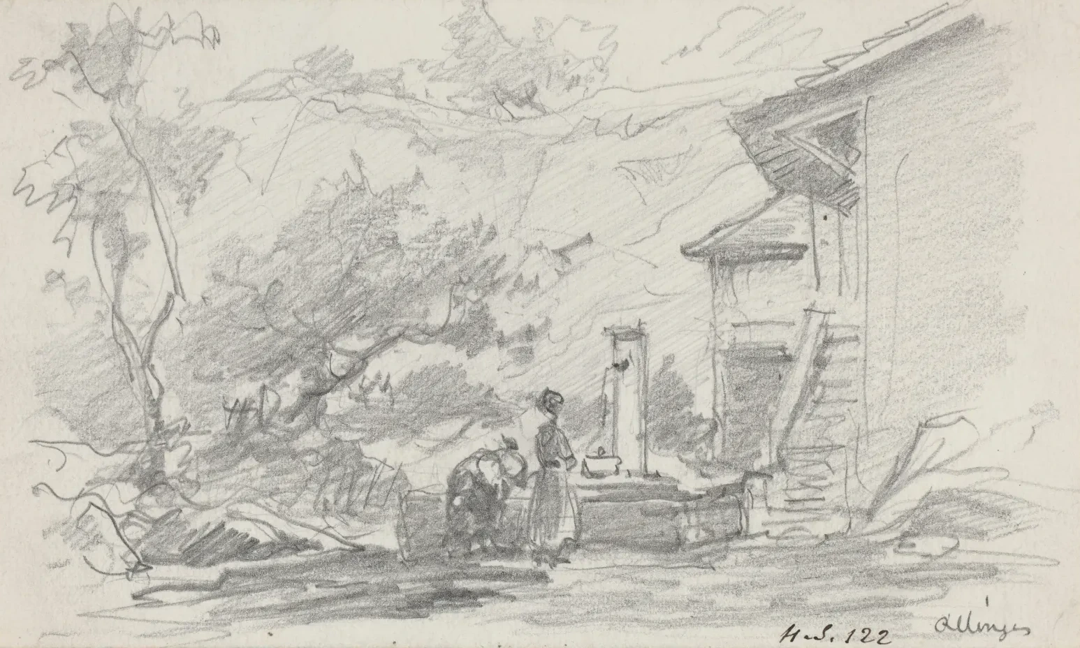 Women at a Well, Allinges, Eugène Boudin