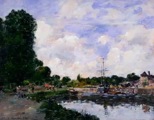 Un canal à Abbeville — Eugène Boudin