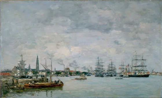 Anvers. Bateaux sur l'Escaut
