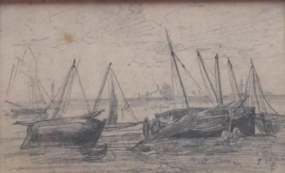 Barques sur la grève