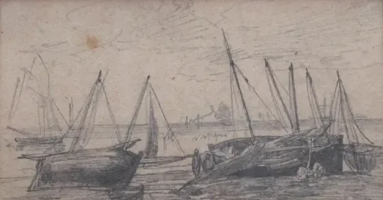 Barques sur la grève
