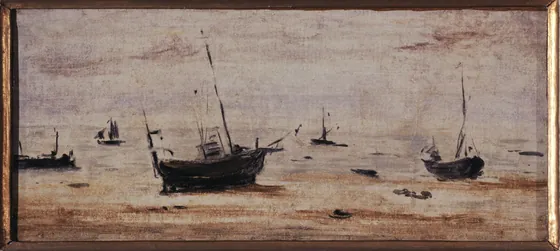 Bateaux échoués à marée basse